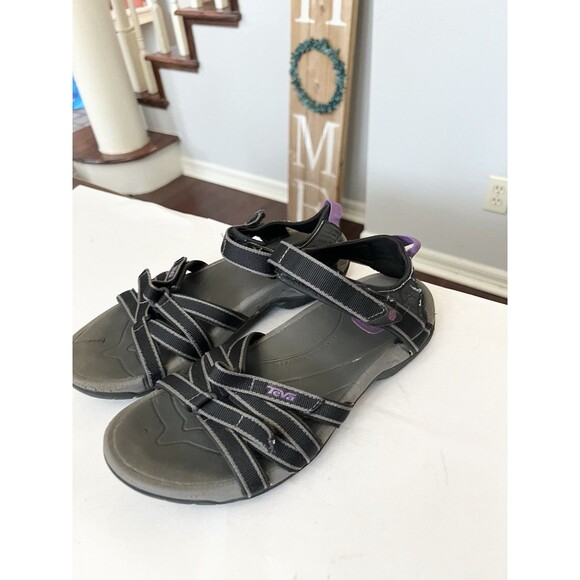 Teva Tirra Sport Sandals Adjustable Straps Black Size US 9 EU 40 Hiking Outdoor - Picture 2 of 8